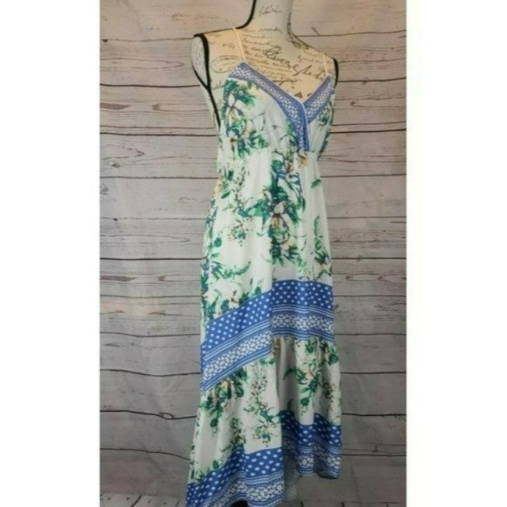 Jealous Tomato Hi Low Strappy Floral Print Dress -M